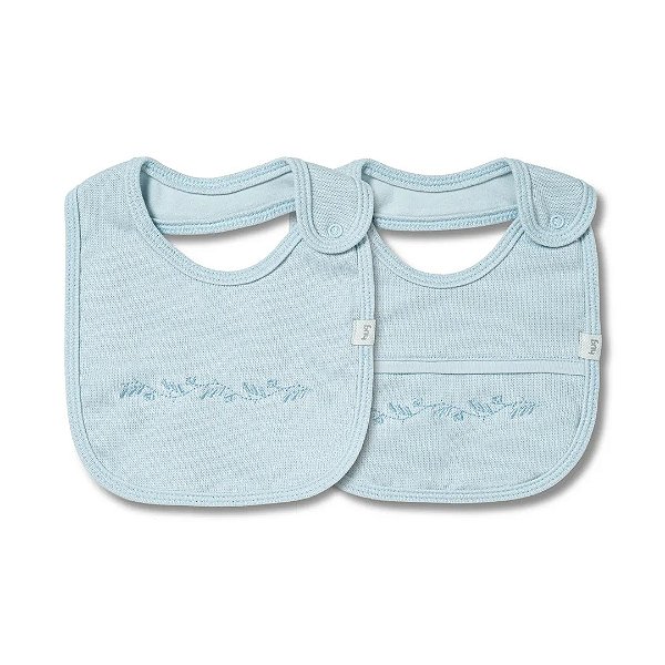 Kit Com 2 Babadores Hug Sublime Azul