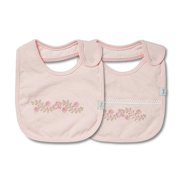 Kit Com 2 Babadores Hug Sublime Rosa Magia