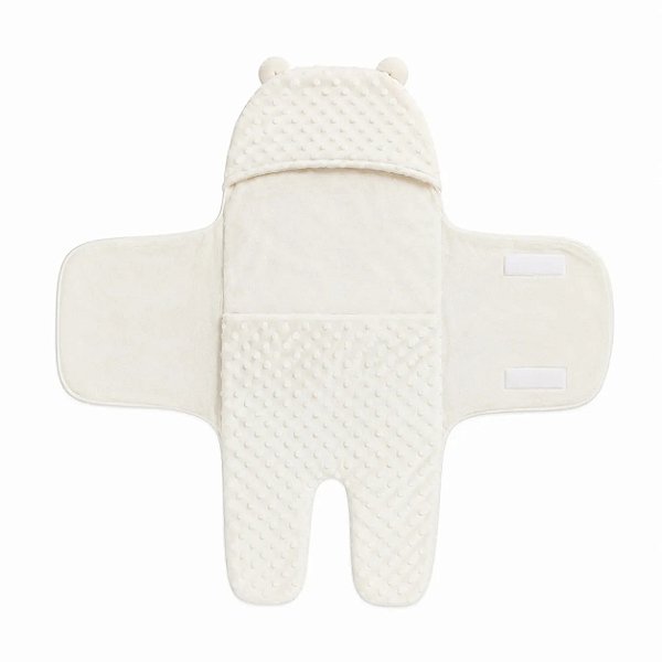 Porta Bebê Hug Saco de Dormir Ursinho Off White