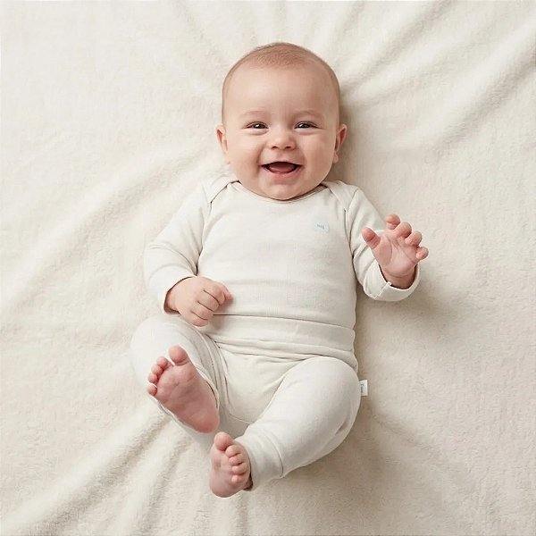 Conjunto de Body Hug Longo de Inverno Fleece Luxo Bege