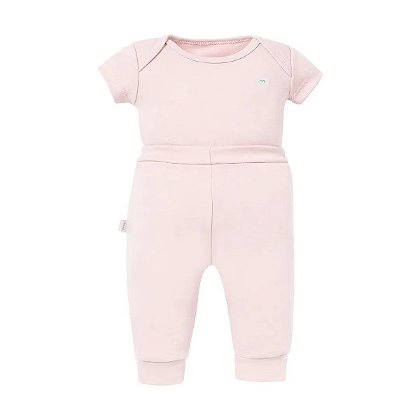 Conjunto de Body Hug Curto Com Calça Culote Rosa