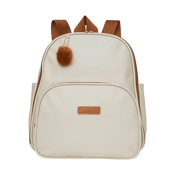 Mochila de Maternidade Pirulitando Baby Amor De Mãe OffWhite