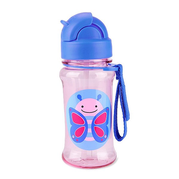 Garrafa Flip Tritan Skip Hop 355ML Zoo Borboleta Rosa