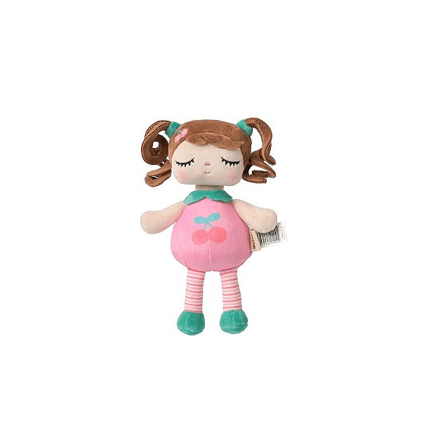 Boneca Metoo Mini Com Caixa Angela Fruta Cerejinha 20cm Rosa