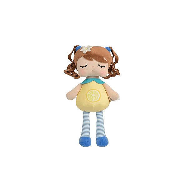 Boneca Metoo Com Caixa Angela Frutas 33cm Limãozinho Amarelo