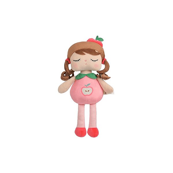 Boneca Metoo Com Caixa Angela Frutas 33cm Maçazinha Rosa
