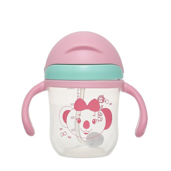 Copo de Treinamento Lilica Ripilica Silicone 220ML Happy Sky Rosa