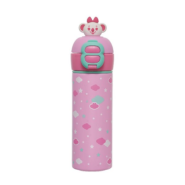 Garrafa Inox Pacific 400ML Lilica Ripilica Happy Sky Rosa