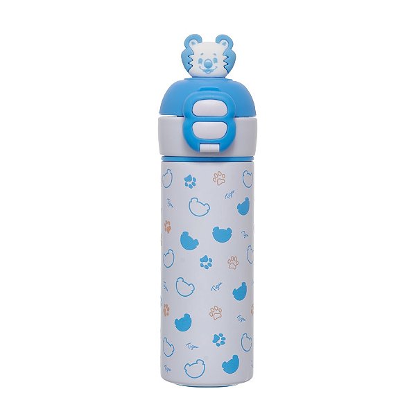 Garrafa Inox Pacific 400ML Tigor T Tigre Tigor Glow Azul