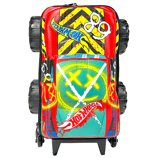 Mochila de Rodinhas 3D Maxtoy HW Demo Derby Monster Trucks