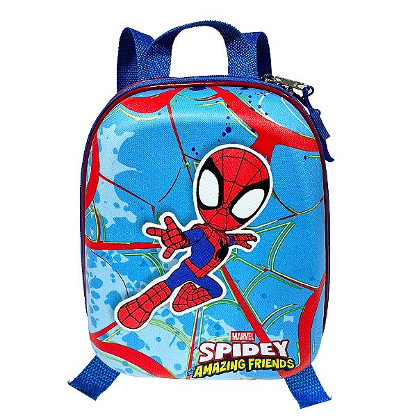 Mochila Pequena Maxtoy Spidey Peter Azul