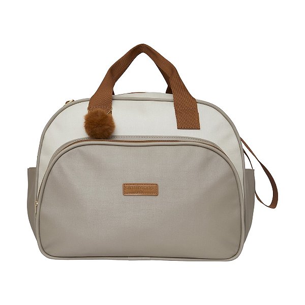 Bolsa Maternidade Pirulitando Baby Grande Ternura Off Cinza