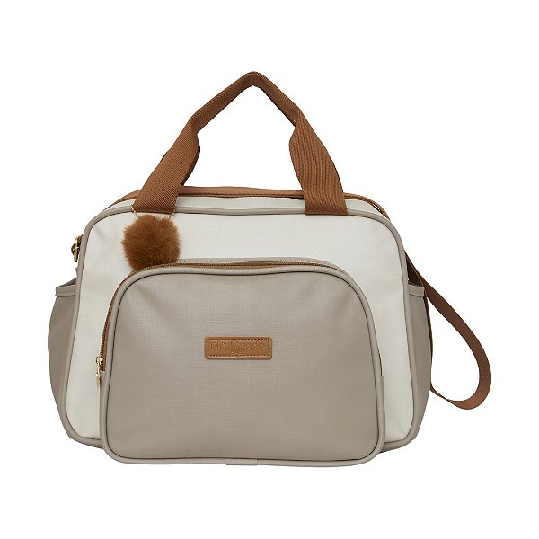 Bolsa Maternidade Pirulitando Baby Média Ternura Off e Cinza