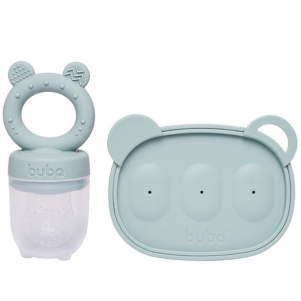 Kit Porta Frutinhas Buba Forminha Em Silicone Verde