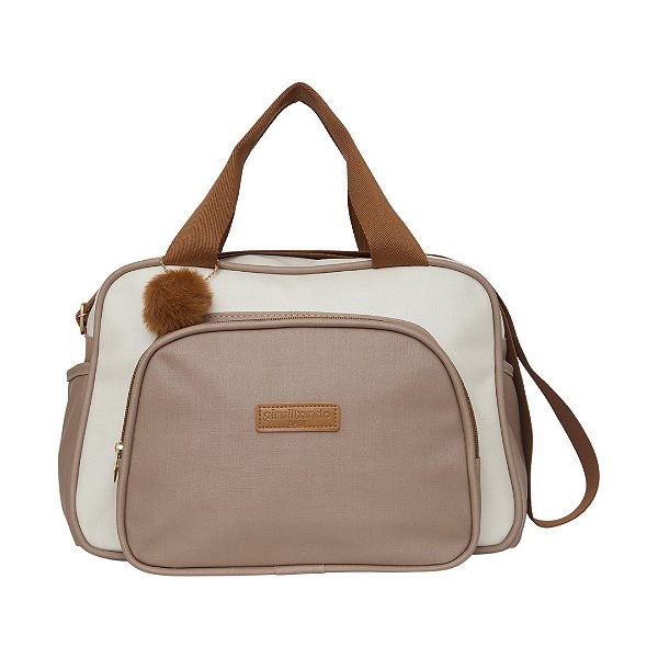 Bolsa Maternidade Pirulitando Baby Média Ternura Off Marrom
