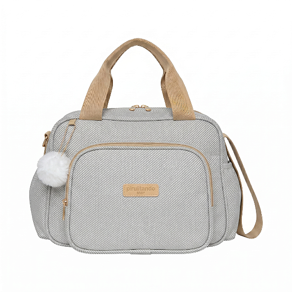 Bolsa de Passeio Pirulitando Baby Nuvem de Algodão Cinza