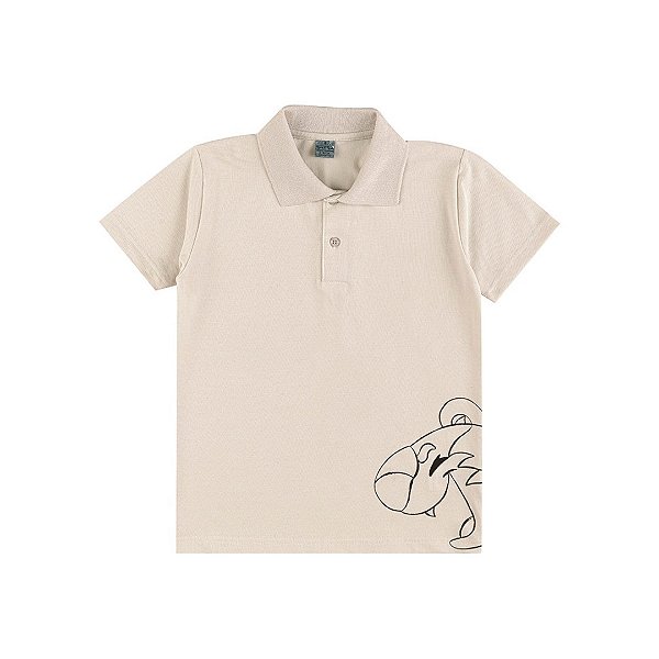 Camiseta Gola Polo Tigor T Tigre Logo Vazada Cinza