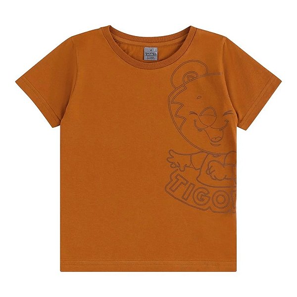 Camiseta Manga Curta Tigor T Tigre New Urban Mini Marrom