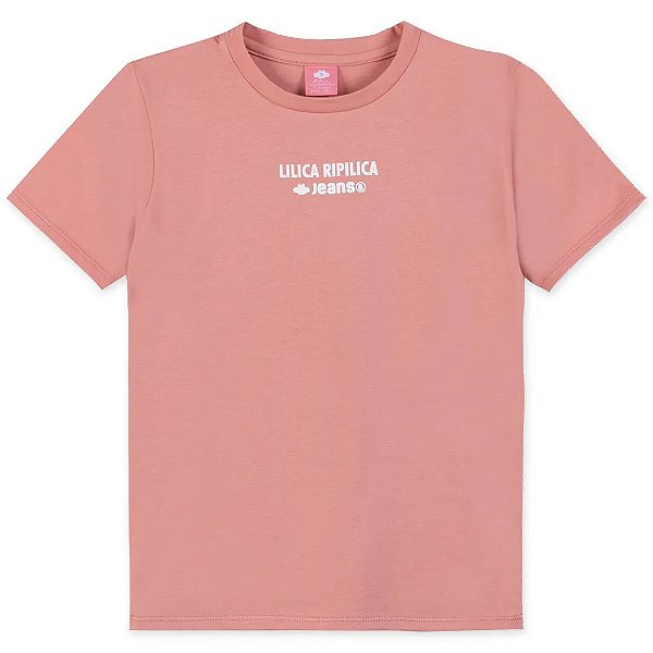 Camiseta Manga Curta Lilica Ripilica Jeans R Rosa