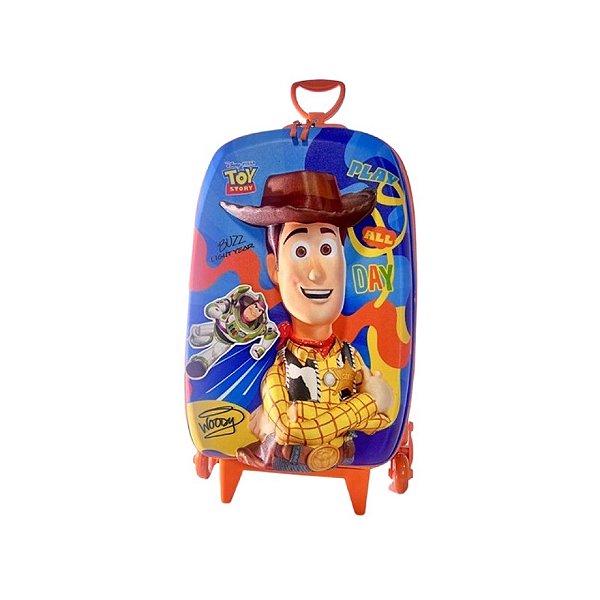 Mochila de Rodinhas 3D Maxtoy Toy Story Woody Azul