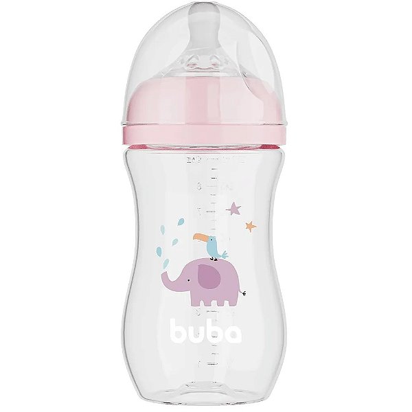 Mamadeira Buba Easy Flow Elefante 270ml Rosa