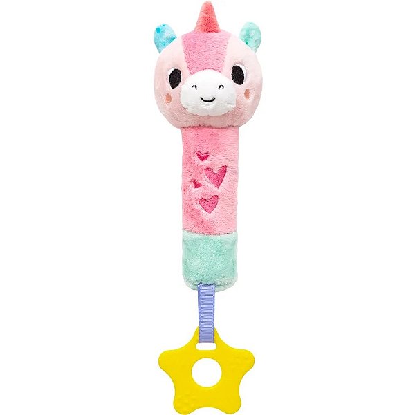 Mordedor Buba Com Buzininha Zoo Unicórnio Rosa