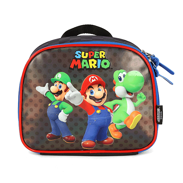 Lancheira Térmica Luxcel Super Mario Amigos Preto