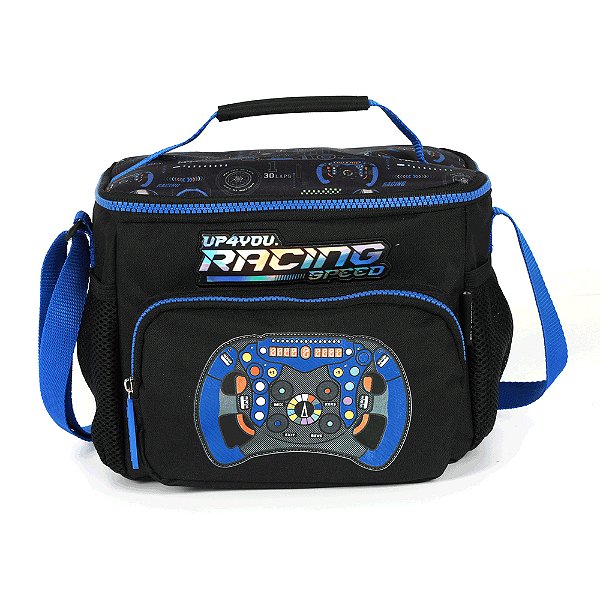 Lancheira Térmica Luxcel Up4You Racing Preto e Azul