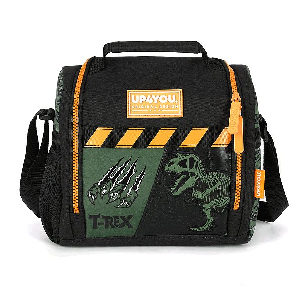 Lancheira Térmica Luxcel Up4You T-Rex Fita Danger Preto
