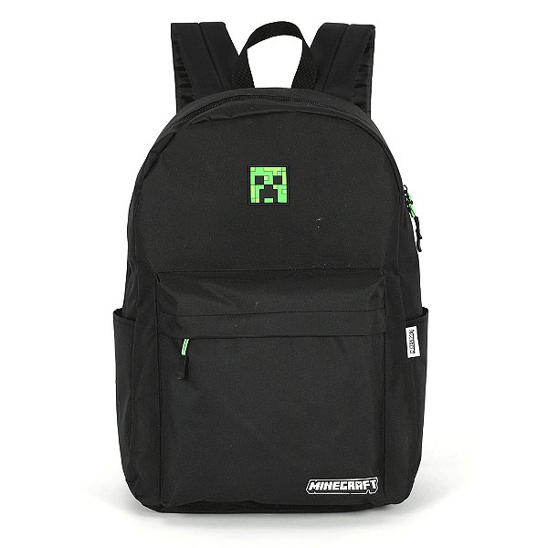 Mochila de Costas Luxcel Minecraft Personagem Borracha Preto