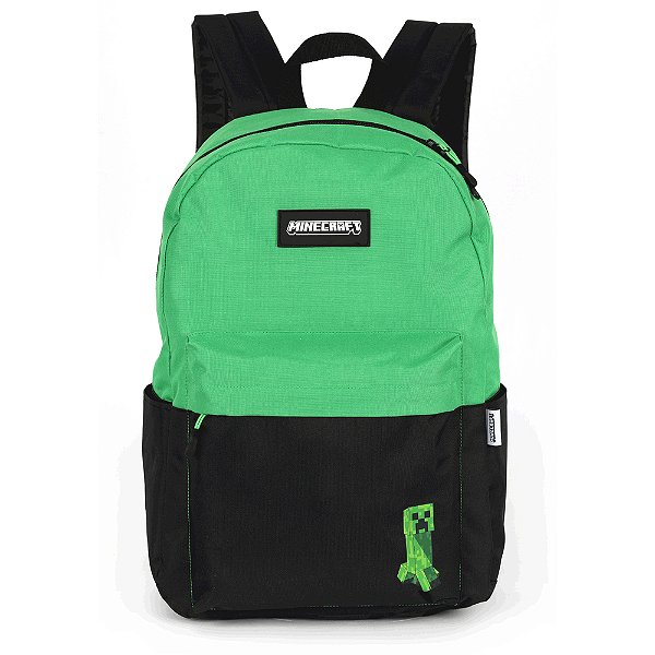 Mochila de Costas Luxcel Minecraft Personagem Estampa Verde