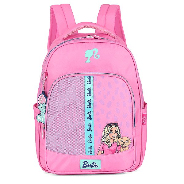 Mochila de Costas Luxcel Barbie Fita Estampada Rosa
