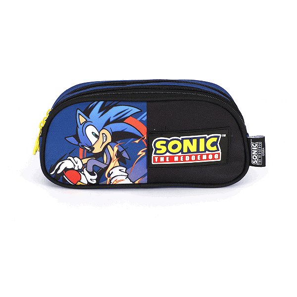Estojo Triplo Luxcel Sonic 27 Azul