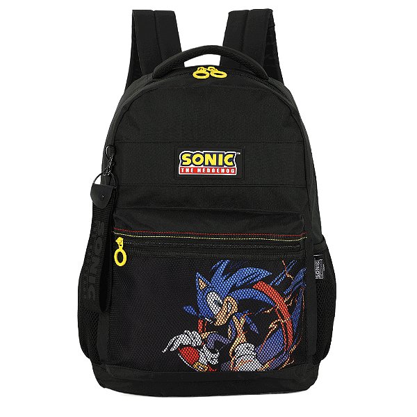 Mochila de Costas Luxcel Sonic Bolso Tela Preto