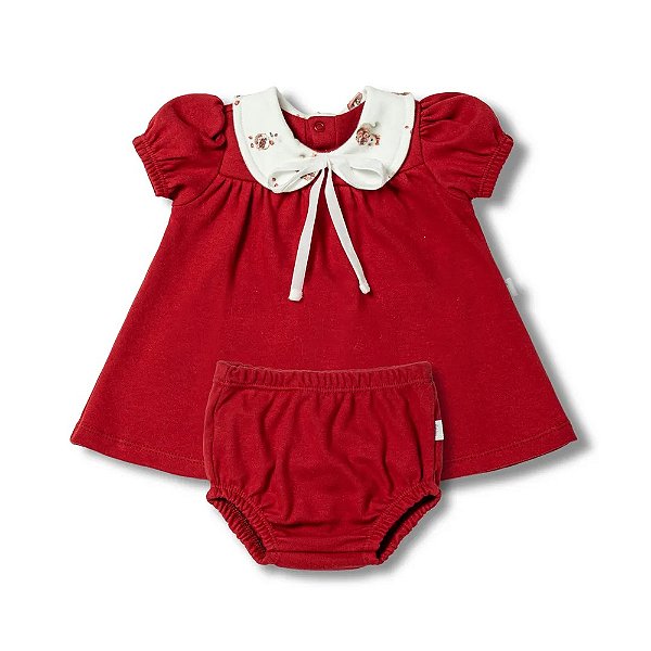 Vestido Com Gola Hug Picnic Da Olívia Com Calcinha