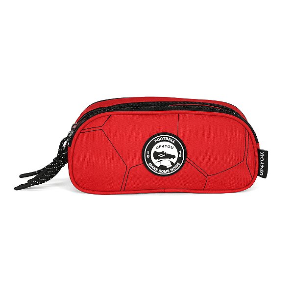 Estojo Triplo Luxcel Up4You Bola Futebol Vermelho