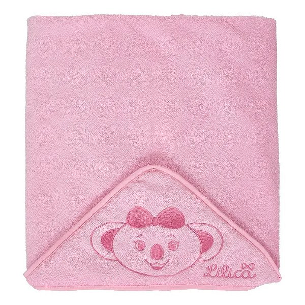 Toalha Com Capuz Lilica Ripilica Happy Sky Rosa