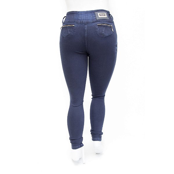 Calça Jeans Plus Size Feminina Escura Thomix com Elástico