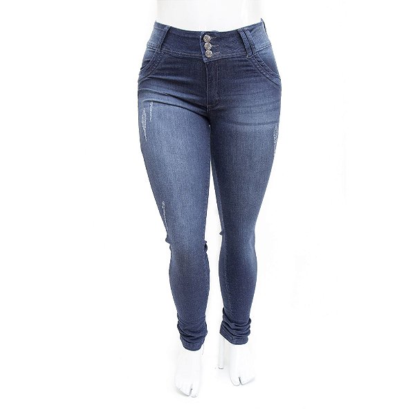 Calça Jeans Plus Size Feminina Azul Escura MC2