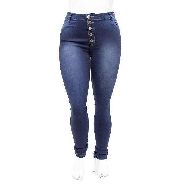 Calça Jeans Plus Size Feminina Helix Hot Pants Escura