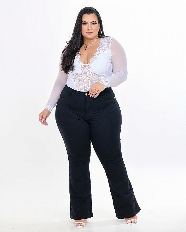 Calça Jeans Plus Size Flare Lairini