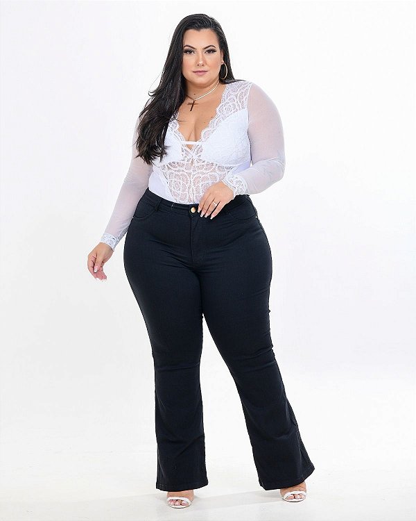 Calça Jeans Plus Size Flare Lairini