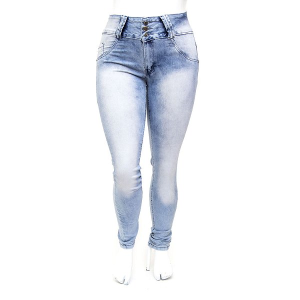 Calça Jeans Plus Size Feminina Clara Manchada MC2 - Ane Jeans - 10 Anos