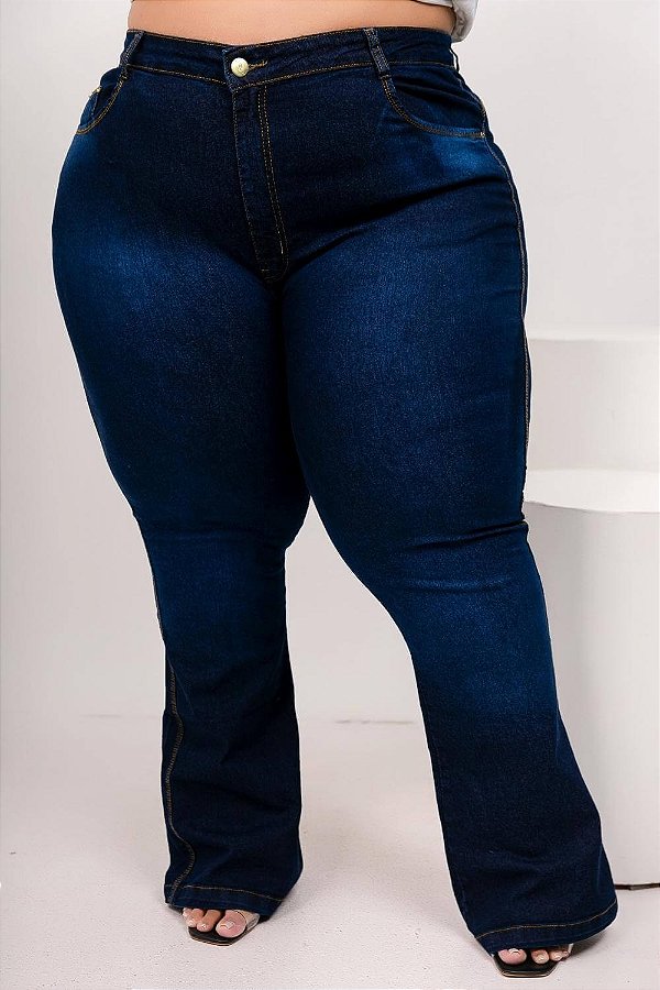 Calça Jeans Plus Size Flare Luianny