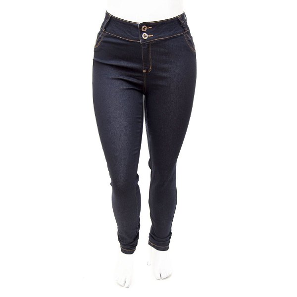 Calça Jeans Plus Size Feminina Escura Credencial com Lycra