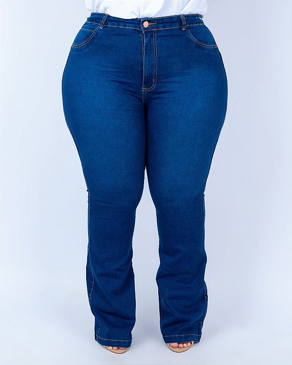 Calça Jeans Plus Size Flare Milzem