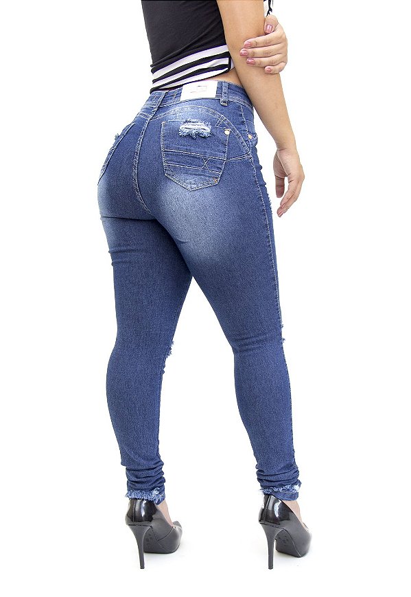 Calça Jeans Thomix Skinny Rasgada Josaine Azul