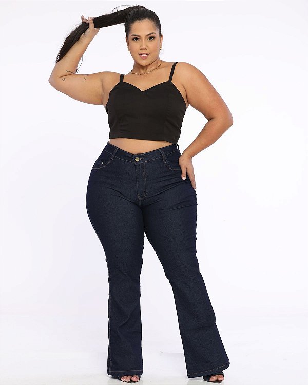Calça Jeans Plus Size Flare Vanie