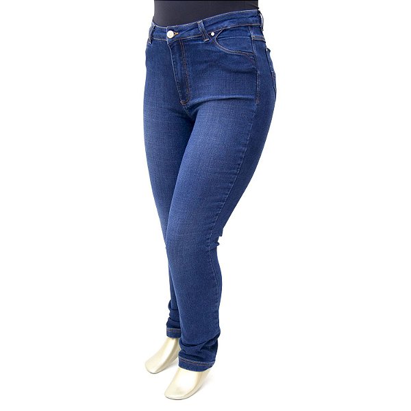 Calça Plus Size Jeans Básica Cambos