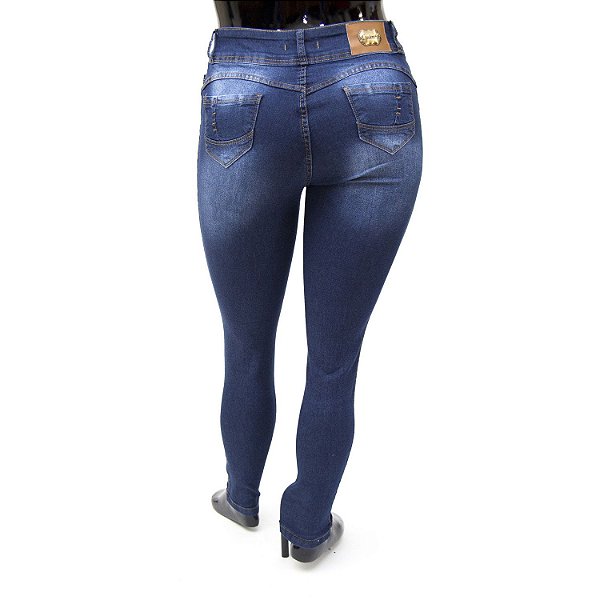 Calça Jeans Plus Size Feminina Azul Credencial Cintura Alta